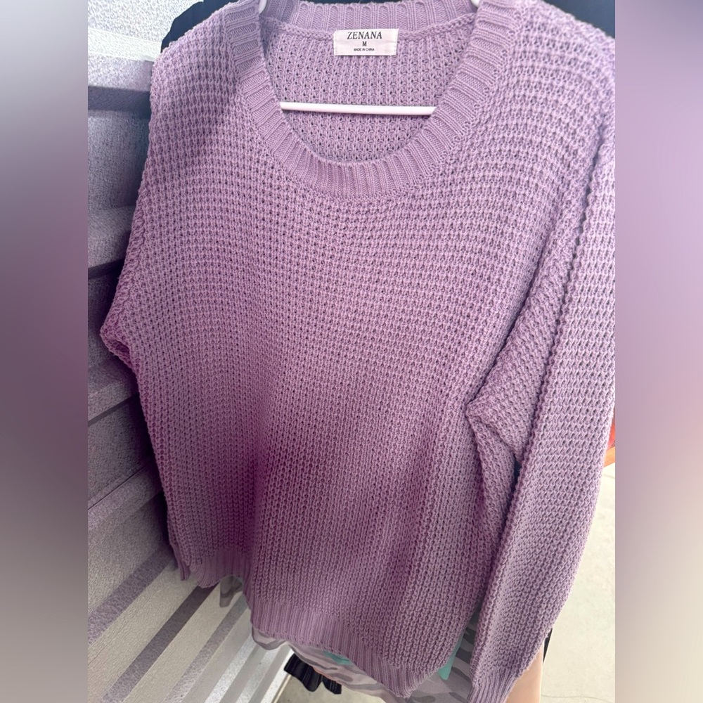 Purple Zenana Sweater